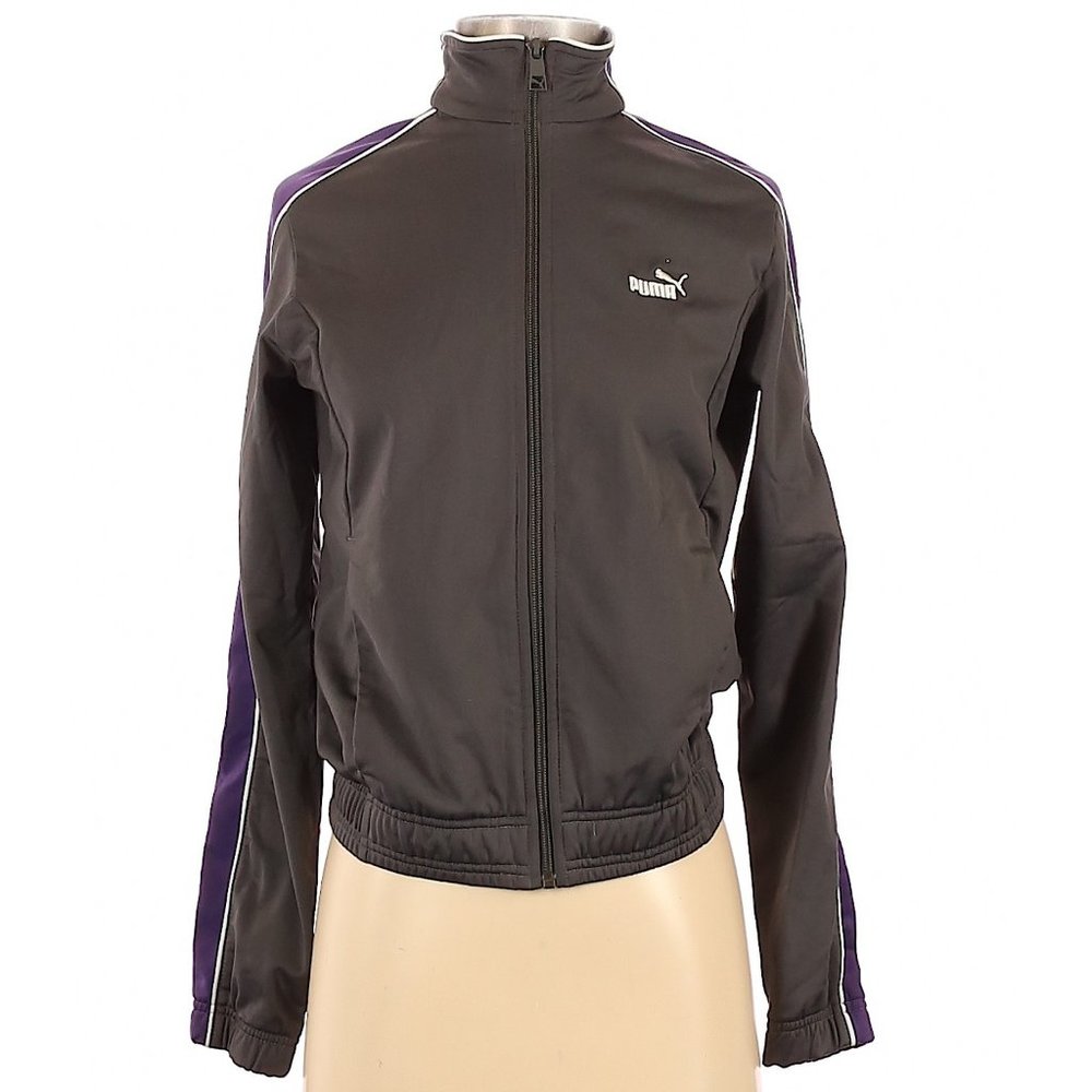 Puma Gray Purple Track Jacket Size XS NWOT!